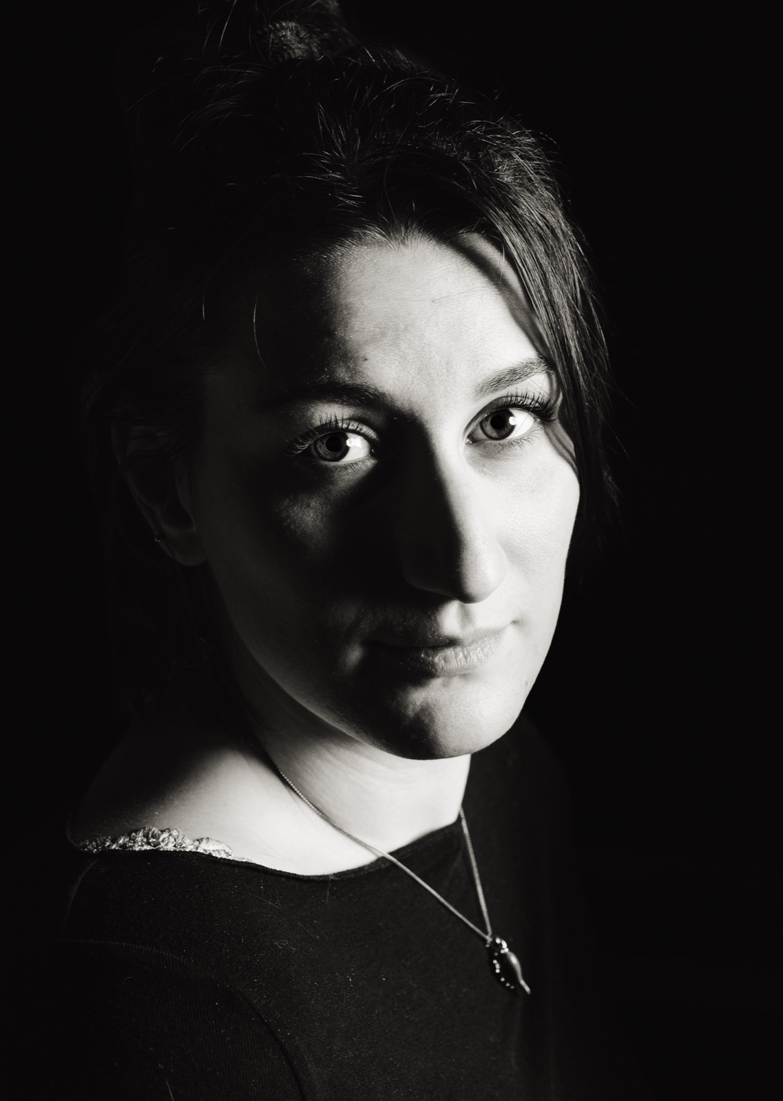 Portrait noir et blanc de Maika