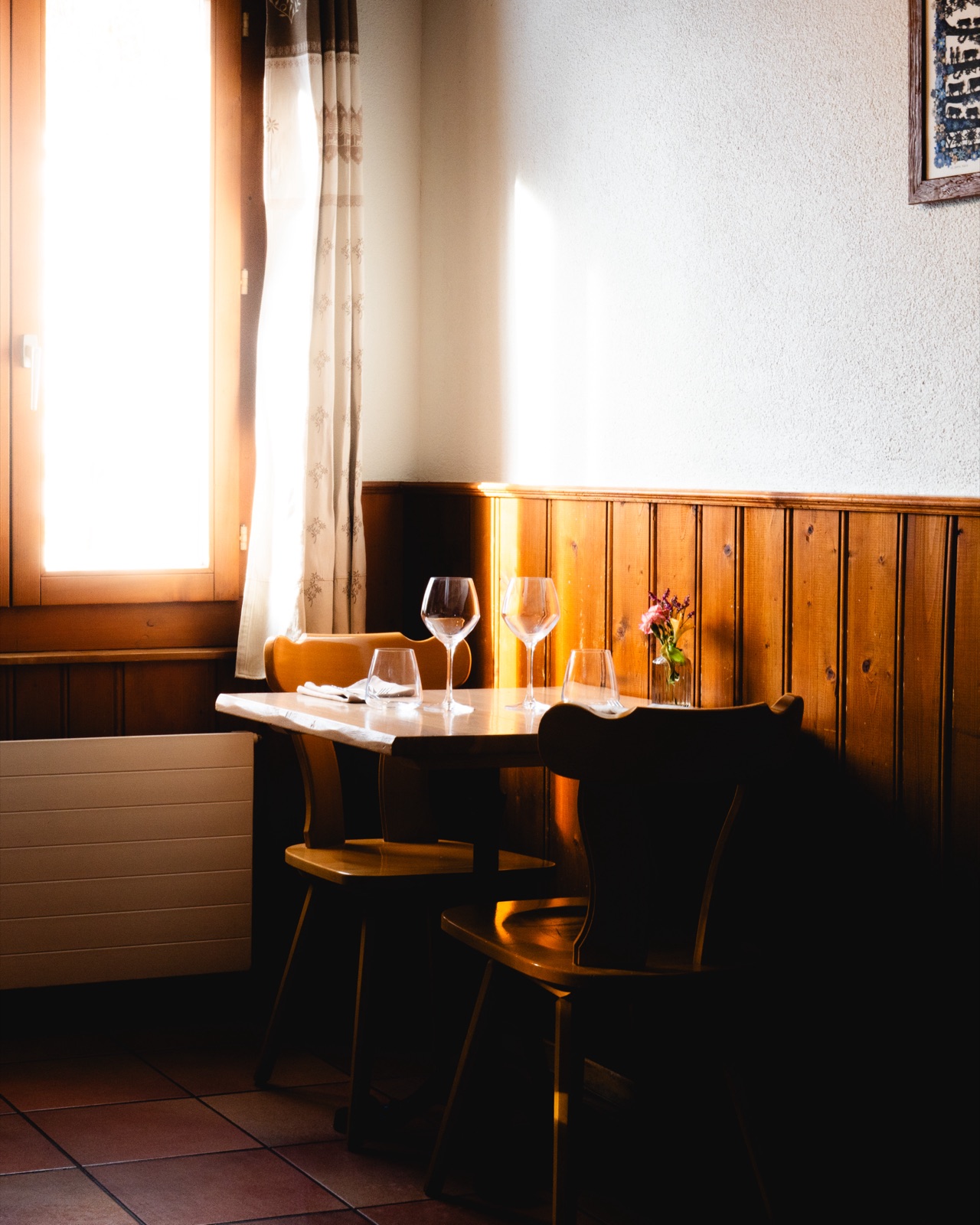 Salle et matière d’un restaurant